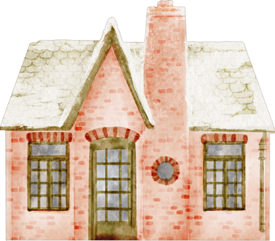 watercolor house snow png