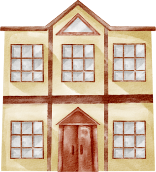 watercolor apartment house png