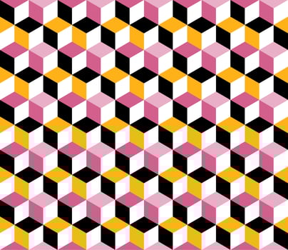 seamless geometric box pattern abstract background vector