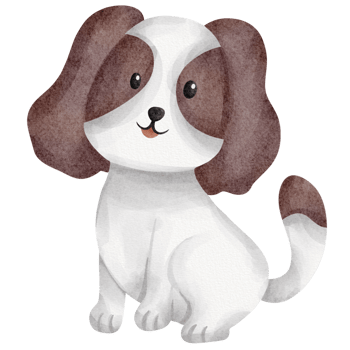 cute dog clip art watercolor png