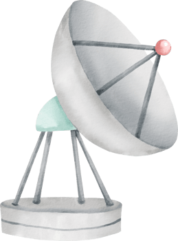 watercolor satellite clip art png