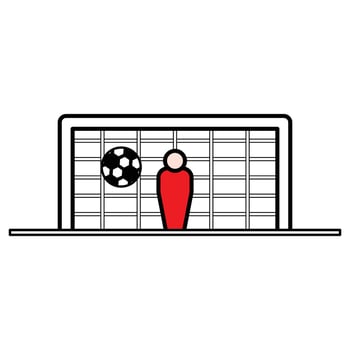 Goal Football Filled Icon vector