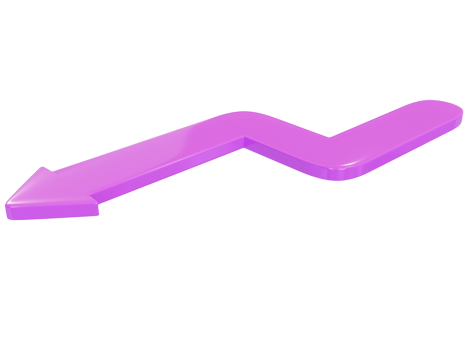 Pink arrow lightning. 3d render. png