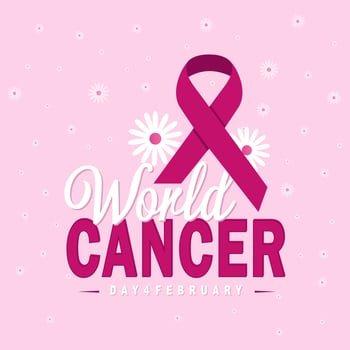 World cancer day vector logo event concept colorful ribbon with vector illustration design