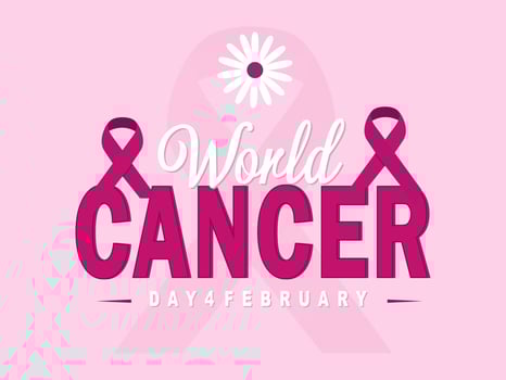 World cancer day vector logo event concept colorful ribbon with vector illustration design