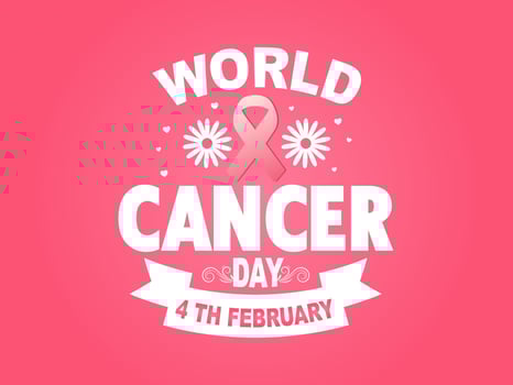 World cancer day vector logo event concept colorful ribbon with vector illustration design