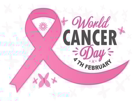 World cancer day vector logo event concept colorful ribbon with vector illustration design