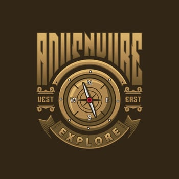 Vector premium, adventure logo design template.