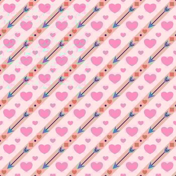 Pink heart green dots pastel pink background vector seamless pattern, element for decorate valentine card, flannel tartan plain fabric textile printing, wallpaper and paper wrapping
