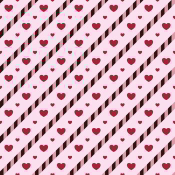 Pink heart and striped line on pink background vector seamless pattern, element for decorate valentine card, flannel tartan plain fabric textile printing, wallpaper and paper wrapping