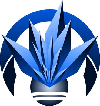 The illustrations and clipart. a logo design. blue and white background vector