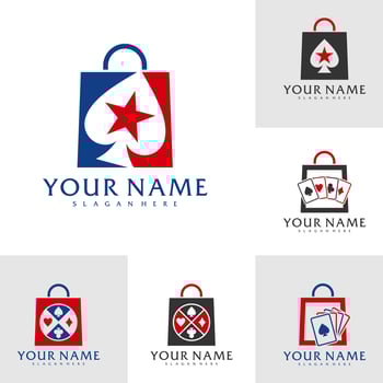 Set of Shop Poker logo vector template, Creative Poker logo design concepts