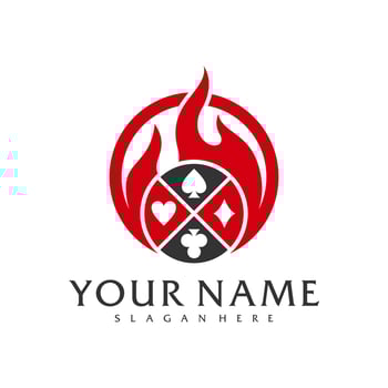 Fire Poker logo vector template, Creative Poker logo design concepts