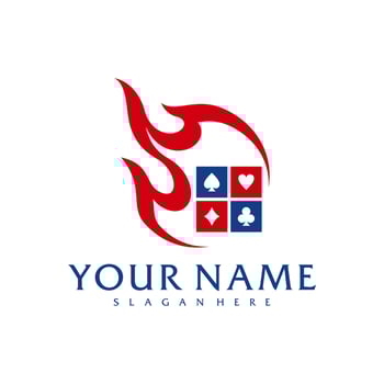 Fire Poker logo vector template, Creative Poker logo design concepts
