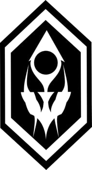 The illustrations and clipart. a logo design. skull with wings and shield vector