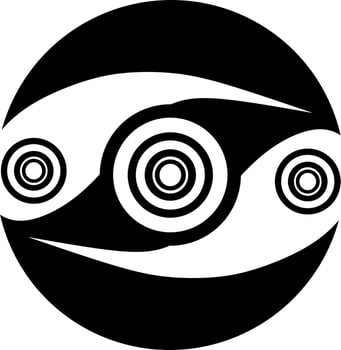 The illustrations and clipart. a logo design. black and white background vector