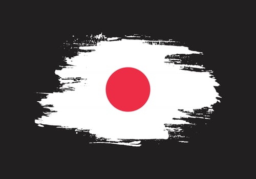 Professional paint streak Japan flag vector