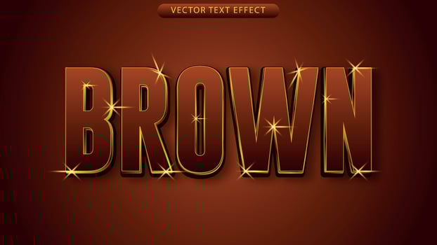 3D text brown vector file
