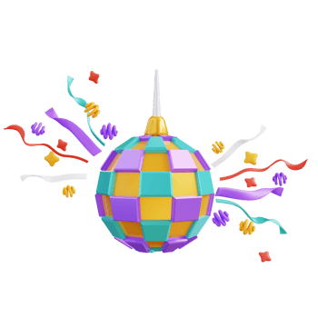 3d illustration disco light png