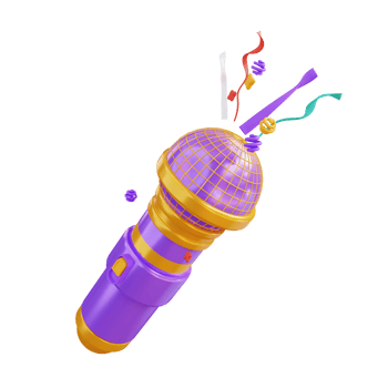 3d illustration microphone png