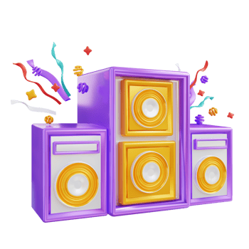 3d illustration speaker png
