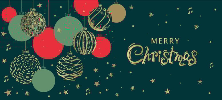 Merry Christmas and New Year set. Hand drawn illustration. vector