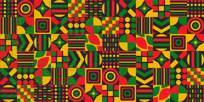 black history month 2023 background. African American History or Black History Month. Juneteenth Independence Day Background.  Freedom or Emancipation day. Neo Geometric pattern concept vector