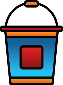 Bucket Vector Icon Design