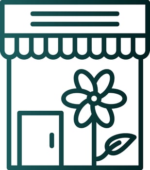 Flower Shop Vector Icon Design