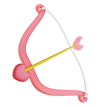 3D illustration love arrow png