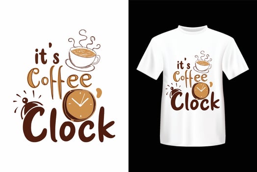 Typography T-Shirt Design, Coffee T-shirt Design Print Ready Template. vector