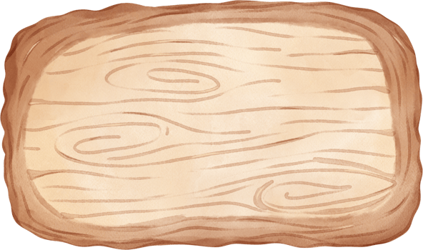 cute watercolour wood sign board cartoon painting png