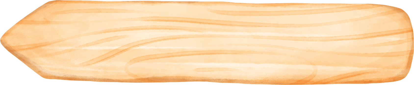 cute watercolour wood sign board cartoon painting png