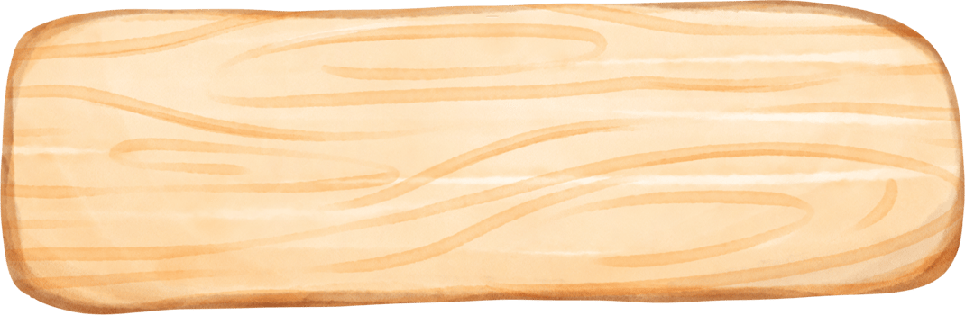cute watercolour wood sign board cartoon painting png