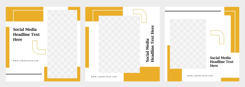 Minimalist social media post template collection or banner vector