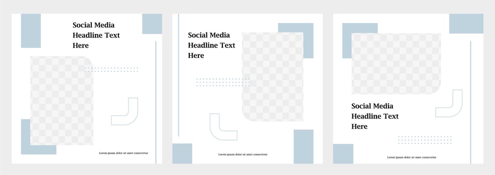 Minimalist social media post template collection or banner vector