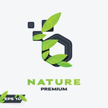 Technology Nature Leaves Logo vector