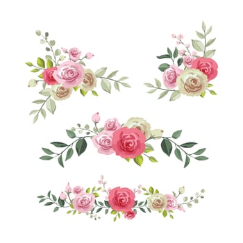 Flower Text Separator Set vector