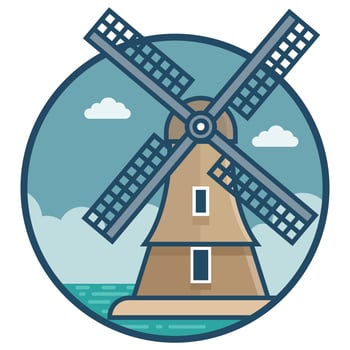 World famous building - Amsterdam vector