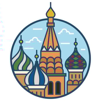 World famous building - St Basils Cathedral vector