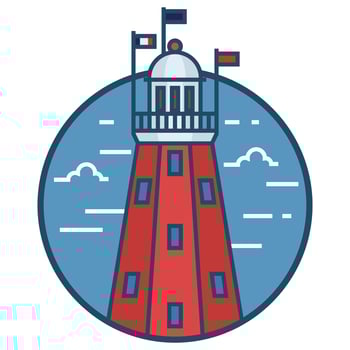 World famous building - Portland vector