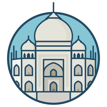 World famous building - Taj Mahal India vector