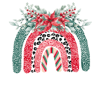 Rainbow Christmas Watercolor png