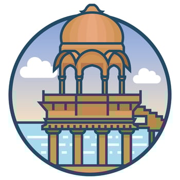 World famous building - India vector
