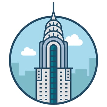 World famous building - Chrysler vector