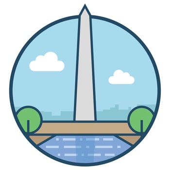 World famous building - Washington Monument vector