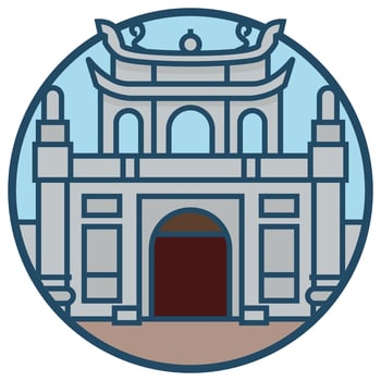 World famous building - Vietnam vector