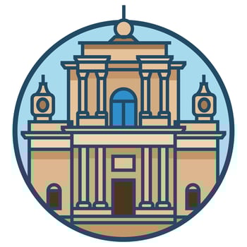 World famous building - Carmelite Church, Warsaw vector