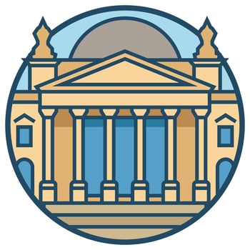 World famous building - Reichstag Berlin vector