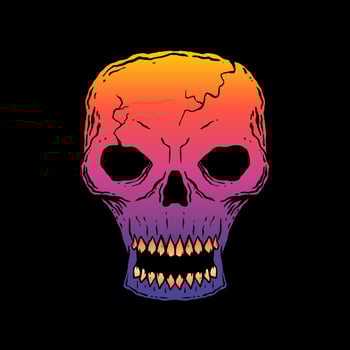 Skull head art Illustration hand drawn colorful vector for tshirt, sticker, poster etc Skull head art Illustration hand drawn colorful vector for tshirt, sticker, poster etc